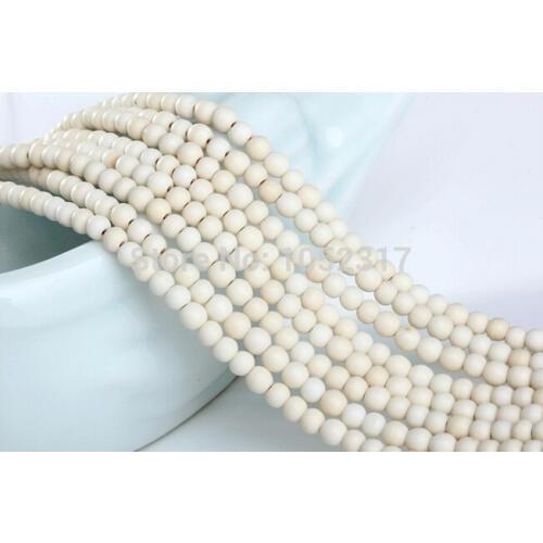 Wholesale 40cm Strand 16inch 3-4mm Natural White stone Loose Bead GIFT Jewelry DIY Gift