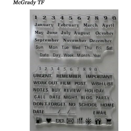 Letters Scrapbooking Stamp DIY Photo Album Card Hand Account Chapters Rubber Product Transparent Seal Stamp Decoration Supplie