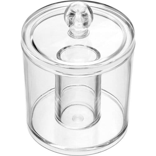 Cosmetic Storage Box Bathroom Organizer Storage BoxCotton Ball Holder Acrylic Clear Jar Dustproof Waterproof