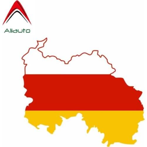 Aliauto Personality Creative Car Sticker South Ossetia Flag Map Reflective Waterproof Sunscreen Reflective Decal,11cm*10cm