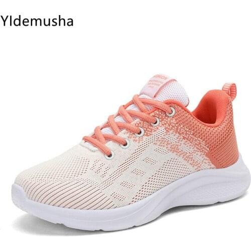 Spring Autumn Sneakers Women 2021 New Womens Sport Shoes Fashion Design Thick Sole Casual Shoes Jogging Shoes Ladies Trainers