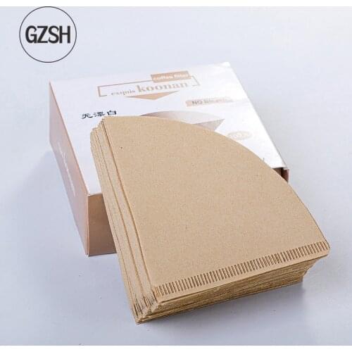 HZSH 101 \"V\" Shape 100 Pcs Coffee Cup Filter Paper Espresso Machine Mocha Pot Strainer Sheet