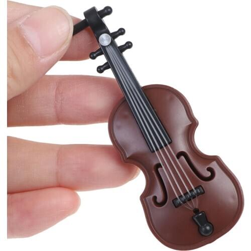 1/12 Dolls House Miniature Plastic Violin Music Instrument Model Accessories Toy