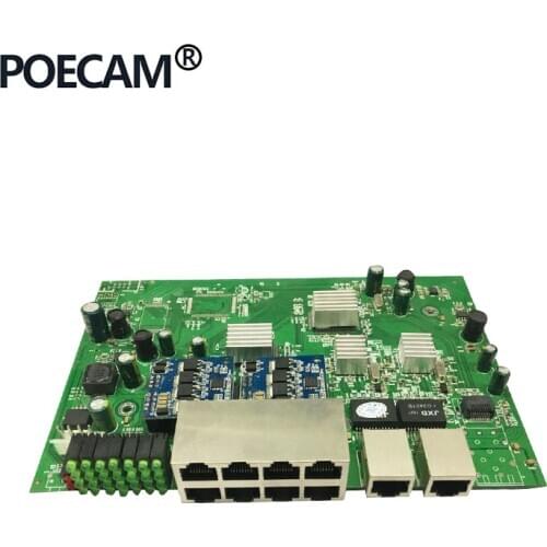 Desktop wall mount 8+2 gigabit port POE switch 150w IEEE802.3af/at USB Hub 960P/1080P HD ip Camera NVR Mini PC Buletooth wifi