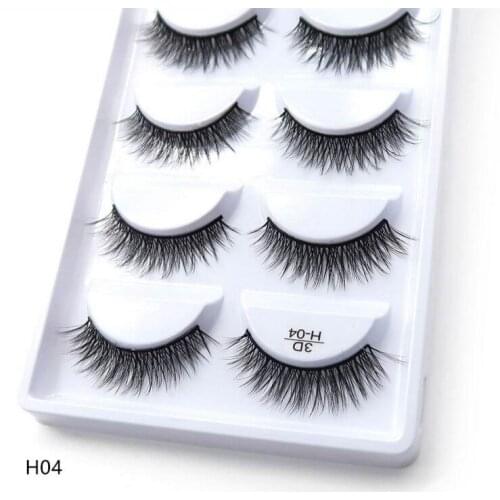 NEW 5 pairs natural long false eyelashes fluffy 3d mink lashes make up 100% cruelty free fake eyelash faux cils