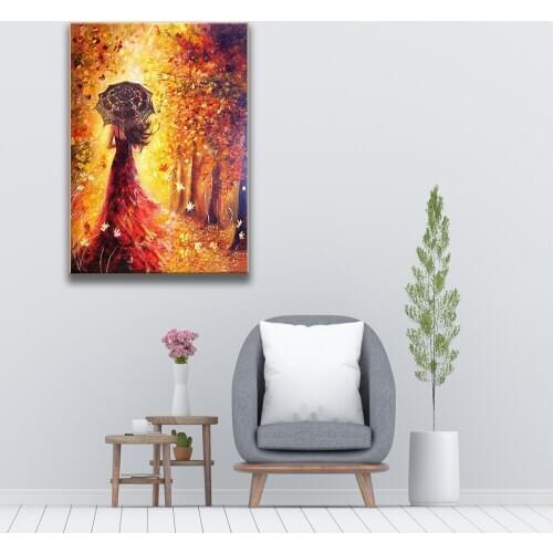 New Arrival DIY Paintings By Numbers Landscape Maple Leaves Woman Modern Home Decoration For Living Room Unique Gift 50×40CM