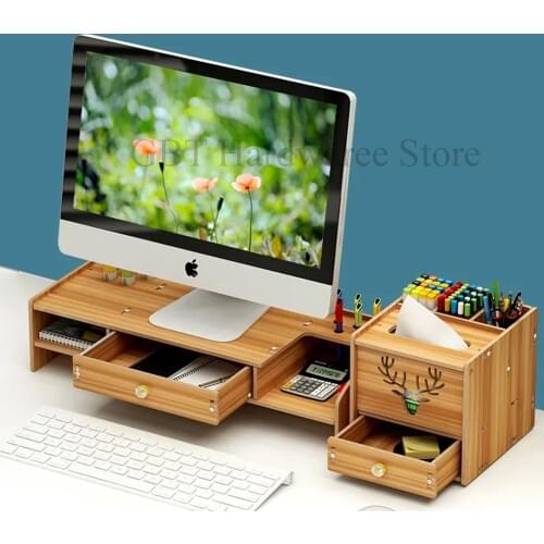 Computer Desk Organizer Office Computer Increased Rack Monitor Screen Base Heightened Desktop Keyboard Storage Organize