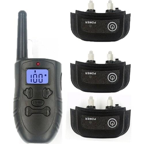 330 yards Dog Training Collar Electric Trainer Collar With Shock Vibration Beeper And Light 4 In 1 Function Remote