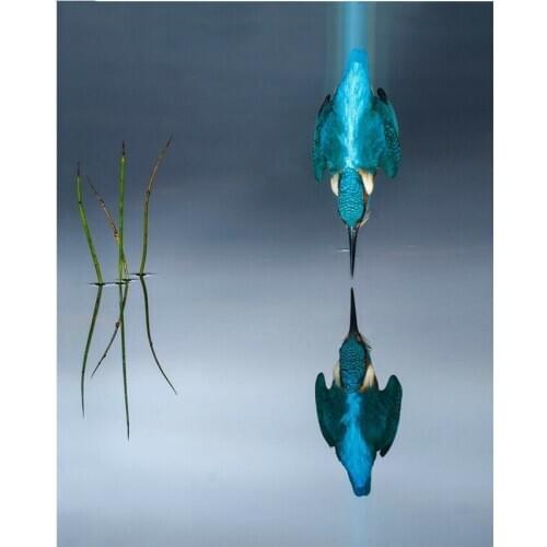 Rhinestone Mosaic Diamond Painting Kingfisher fishing reflection Cross Stitch Diamond Embroidery Sale Diamond kits Crystal Art