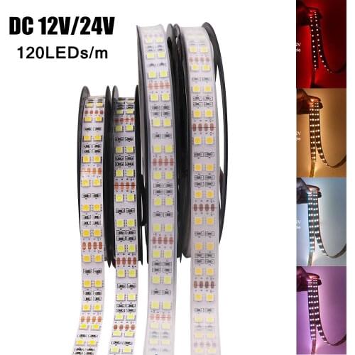 DC 12V 24V 5050 120leds LED Strip IP21 IP67 Waterproof Indoor Lighting RGB RGB+Warm White RGBW LED Light Lamp 5m