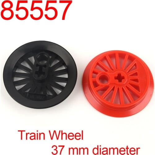 10PCS 85557 High-tech Building Blocks Parts Train Wheel RC Train,with Axle Hole, 37 mm diameter Accessories Parts MOC Build Toys