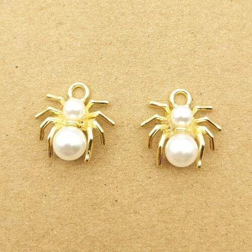10pcs 14x15mm spider charms for jewelry making earring pendant bracelet and necklace charm
