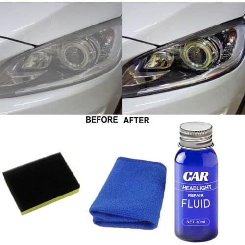 10/30/50ml Car Headlight Repair Liquid Headlight Polishing Refurbishment Maintenance Liquid Car Headlight Restoration Wash Kit