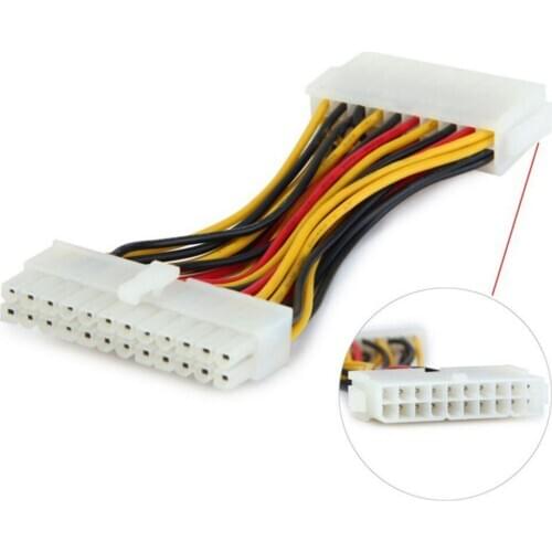 1pc 20 Pin Male to 24 Pin Female ATX Joint Extension Connector Cable Internal PC PSU Power Adapter For PC Hard Drive