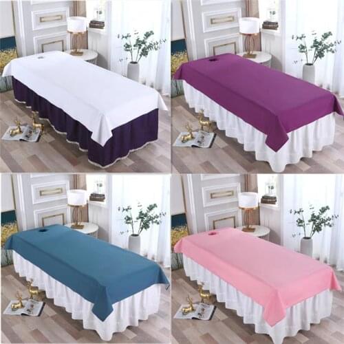 1Pcs Professional Cosmetic Beauty Salon Massage Sheets SPA Massage Treatment Bed Table Cover Sheet Body SPA Relaxation With Hole