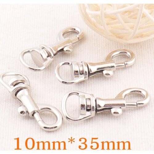 10mm Silver Lobster Swivel Clasps Trigger snap Bag Purse Strap Hook Handbag Hook Swivel Snap Purse jewellery findings 10 pcs