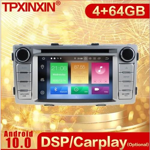 2 Din Carplay Android Radio Receiver Multimedia Stereo For TOYOTA HILUX 2012 2013 2014 GPS Navigation Video Recorder Head Unit