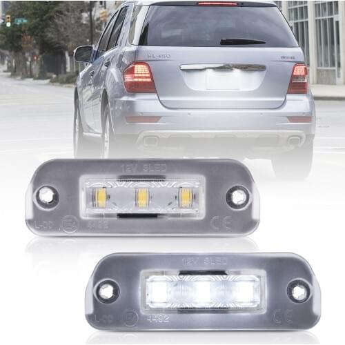 2Pcs Car Led License Numbe Plate Light for Mercedes BENZ W251 W164 X164 R ML GL Class Auto Accessories
