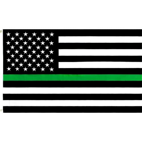 3 by 5 ft united states of american Amry military thin green line flag