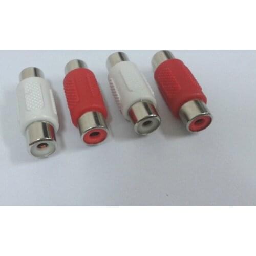 50 pcs RCA Female to Female Adapter Jack AV Cable Joiner Coupler Audio Video Connectors