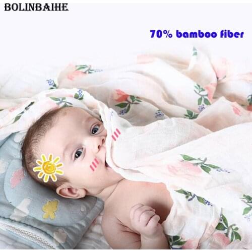 70% bamboo fiber Baby Muslin Swaddles Soft baby blankets newborn Bath sleepsack Stroller cover Play Mat baby wrap deken L002