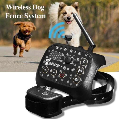 Electronic Wireless Remote Dog Training Collar Fence System Dog Training Electric Shock Collar Pet Shop Dog Acessorios