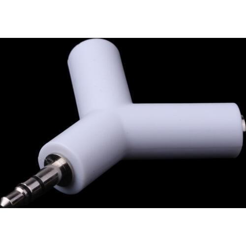 Elistooop Mini 3.5mm Audio Splitter Y Jack Male to 2 Female M/F 3.5mm Stereo Earphone Connector Adapter Earphone Accessories