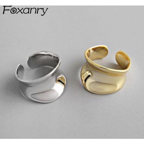 Evimi Minimalist 925 Sterling Silver Width Rings New Trends Simple Irregular Geometric Vintage Elegant Party Jewelry Gifts