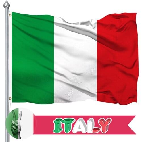 Italy Flag 5'x3' - Italian National Flag - Premium Quality 400D Italian Supporter Fans Decoration Flag