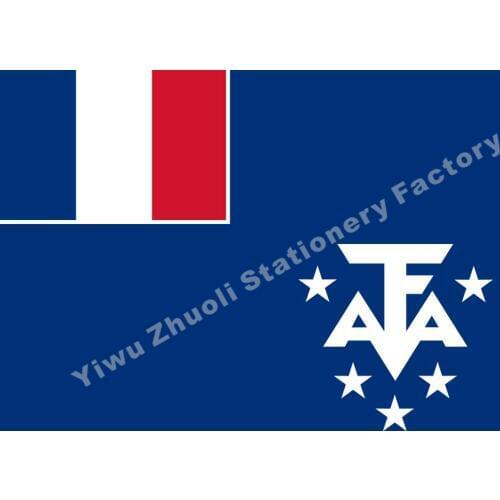 France Southern and Antarctic Lands Flag 150X90cm (3x5FT) 120g 100D Polyester Double Stitched High Quality Banner Free Shipping