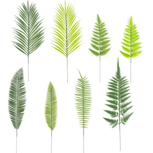 Artificial Monstera Plants Plastic Tropical Palm Tree Leaves Branch Home Garden Photography Floral Decorative Leaves