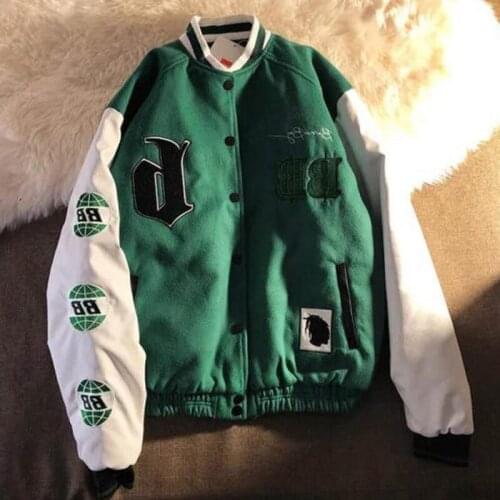 Jackets Women Long Sleeve Couple Single Breasted Teen Coats Women Baseball Uniforms Casual Autumn Fashion 2021 Clothing Female