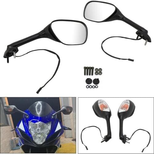 Motorcycle LED Turn Signal Mirror Rear view Side Mirror For SUZUKI GSXR 600 750 2006-2020 GSXR 1000 2005-2020 K5 K6 K7 K8 K9