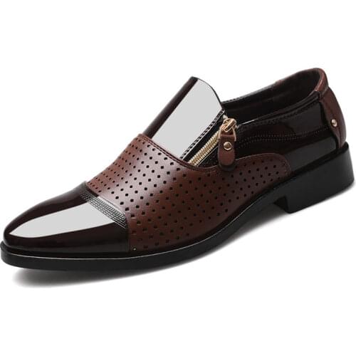 2019 Summer New Mens Shoes, Sets of Feet Sandals Hollow Breathable Retro Dress Sandals High-end Pu Shoes Men Zapatos De Mujer