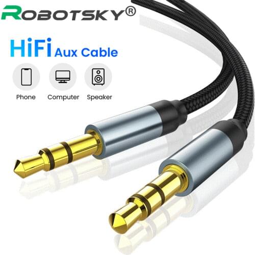 Nylon 3.5mm AUX Audio Cable Male to Male Audio Aux Cable Braided Car Phone Headset MP3 AUX Extension Cable For Car Speaker