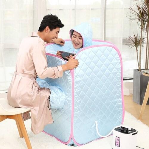 2019 New Sweat Steamer Single Detox Steaming Room Home Adult Body Sweating Sauna Box Full Moon Dry Steamer