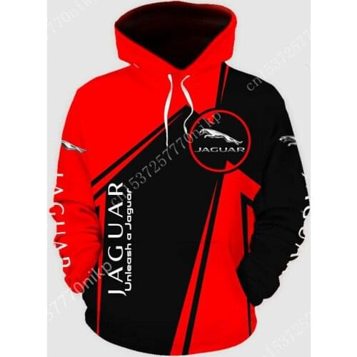 2021 New Jaguar Brand Mens Hoodie 3D Anime Sweatshirt High Quality Harajuku Oversized Hoodie Hip Hop Mens Clothes Streetwear