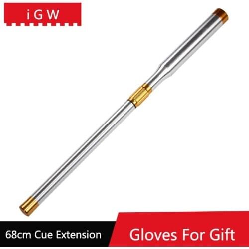 New Snooker Cues Extension Original Length 68cm Up To 95cm Silver Color Billiard Cue Accessories China