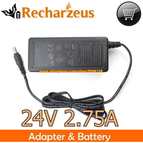 Genuine GVE GM60-240275-F AC Adapter 24V 2.75A 66W With 5.5x2.1mm Tip Computer Charger Laptop Power Supply