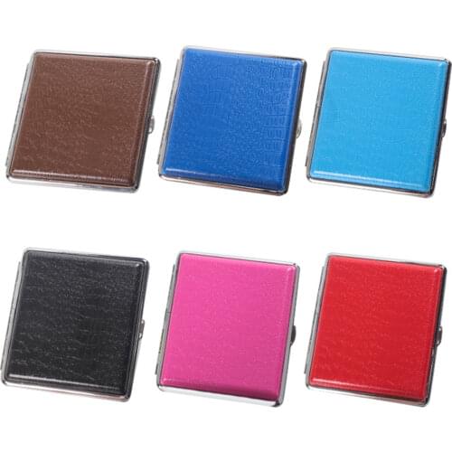 Retro Portable Tobacco Box Hold 20 Sticks Cigarette Case Lmitation Crocodile Skin Cigarettes Smoking Tobacco Holder Storage Box