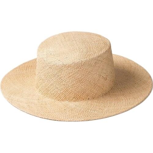 Unisex Beige Wide Brim Treasure Grass Hat Women Men Wedding Church Straw Fedora Hat Outdoor Canotier Summer Sun Hat Gambler Hat
