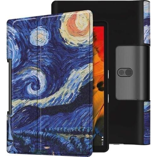 Fold PU Leather Case For Lenovo Yoga Smart Tab YT-X705F 2019 Stand Cover for Lenovo Yoga Tab 5 10.1 inch Funda +FilmPen