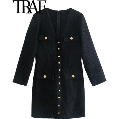 Модные платья-футляры TRAF China At AliExpress