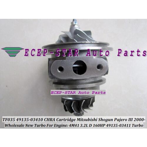 Turbo CHRA Cartridge Turbocharger Core TF035 49135-03411 49135-03410 For Mitsubishi Shogun;Pajero III 2000-06 4M41 3.2L D 160HP
