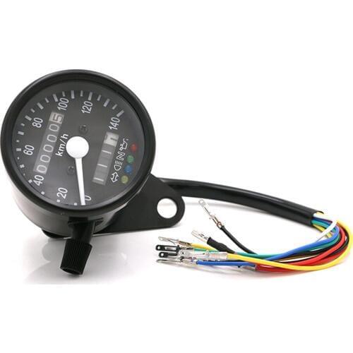 DC 12V Universal Motorcycle Speedometer Odometer Dual LED Backlight Night Readable Speed Meter Gauge Motorbike