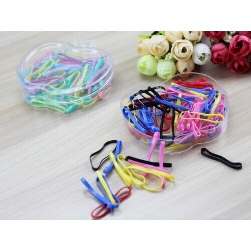 1 Box New Brand Baby Girls Colorful Fashion Wild Rubber Candy Multicolor Small Rubber Band Color Scarf Hair Bands Accessories