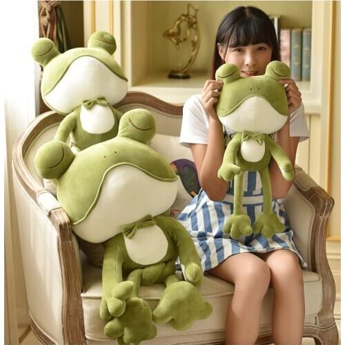 1pc 55cm 70cm cartoon long leg angry frog soft plush doll pillow pacify stuffed toy creative children home decoration gift