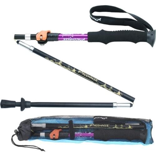 1pcs Walking stick adjustable trekking pole telescopic outdoor Nordic trekking hiking pole