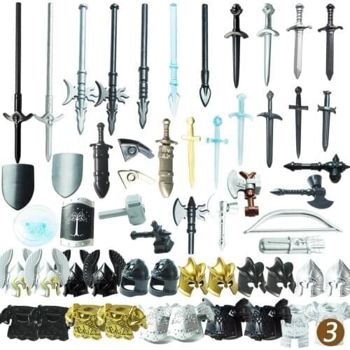 10PCS military mediaeval times army weapons shield for 4cm mini dolls MOC building blocks brick toys for children