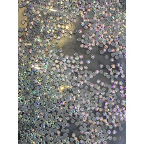 1440pcs/lot SS6 Crystal AB Color Hot Fix Flatback Rhinestones Heat Transfer Design Stone For Girl Clothing